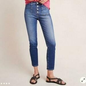 AG Adriano Goldschmied  Vintage Stevie Ankle Button Up --size 25R